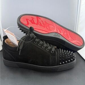 Christian Louboutin Men's Louis Junior Spikes Sneakers Suede size 7.5 US 40.5 EU